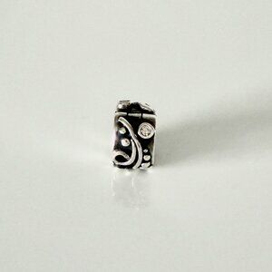 PANDORA Tendril Clip Charm Clear Cubic Zirconia